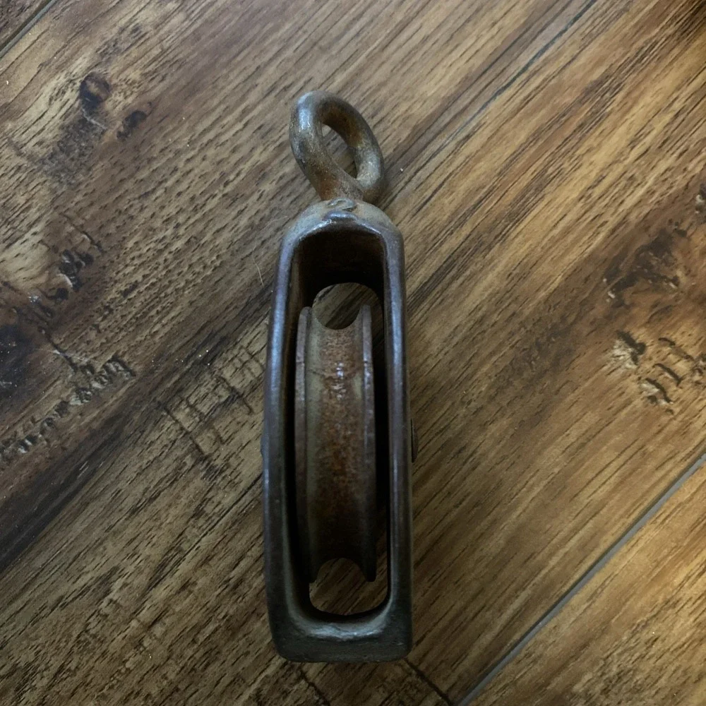 Vintage‎ Metal Barn Pulley w/ Aluminum Roller Wheel.